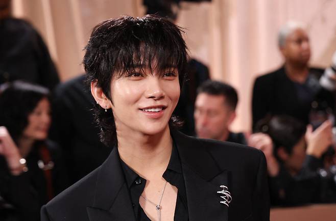 세븐틴 조슈아가 11일(현지 시간) 미국 캘리포니아주 베벌리힐스의 베벌리 힐튼에서 열린 2026 제83회 골든글로브 시상식에 참석했다. /연합뉴스