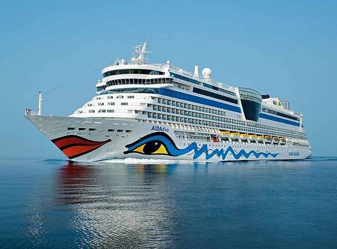 12일 부산항에 입항한 ‘아이다디바(AIDAdiva)’호. /독일 아이다크루즈(AIDA Cruises) 제공