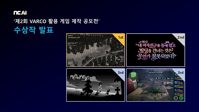 NC AI가 AI 음성 합성 서비스 '바르코 보이스'를 활용한 제2회 게임 제작 공모전 수상작을 발표했다.ⓒNC AI