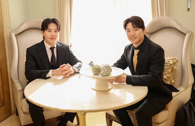 LG 임찬규와 박해민. 사진=LG 제공