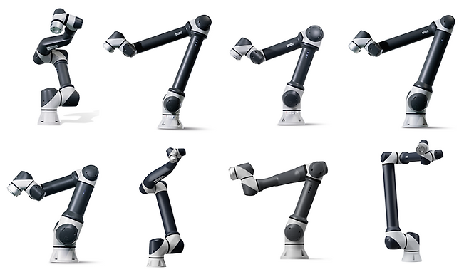 < 레인보우로보틱스 협동로봇 8종  / 출처 : 레인보우로보틱스 >