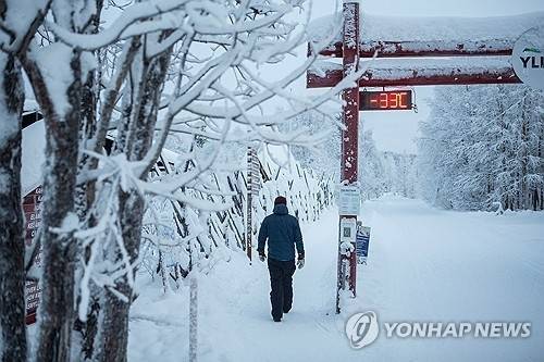 핀란드 겨울 혹한. [연합뉴스]