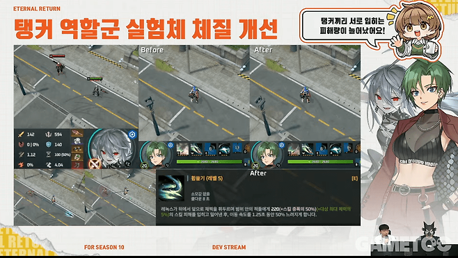 탱커 역할군 실험체들이 변경된다 (사진= 이터널 리턴 공식 유튜브)