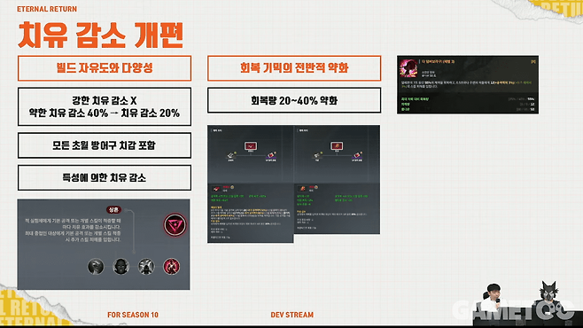 뜨거운 감자였던 치유 감소 효과가 변경된다 (사진= 이터널 리턴 공식 유튜브)