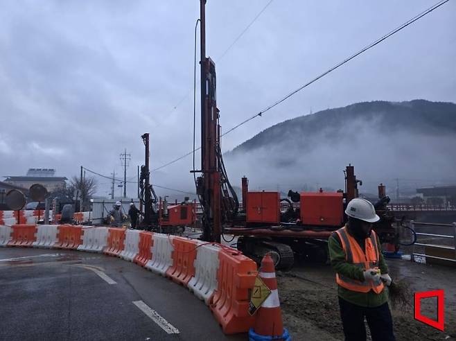 문경시 재해예방 사업 공사현장
