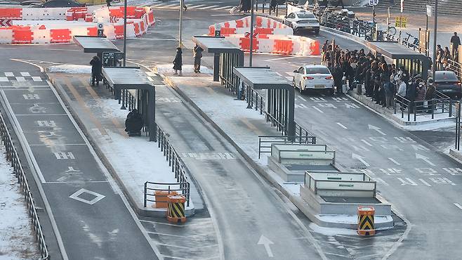 서울 시내버스 파업, 택시 이용하는 시민들