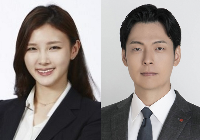 Chey Yoon-chung (left), head of strategy at SK Biopharmaceuticals, and Shin Yoo-yeol, Lotte Biologics co-CEO (SK Biopharmaceuticals, Lotte Biologics)