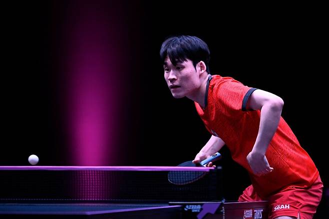 ▲ 남자 탁구 단식 장우진. 챔피언스 도하 준우승을 차지했다. ⓒ연합뉴스/AFP