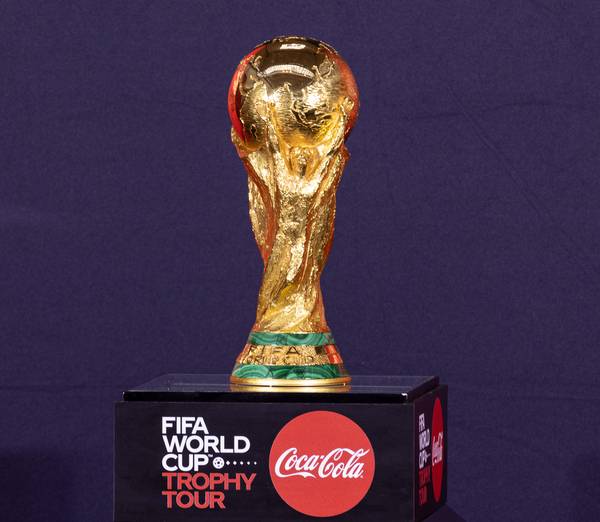 2022년 카타르 월드컵을 앞두고 그해 8월 한국을 찾은 FIFA 월드컵 트로피. 2022.8.24 /연합뉴스