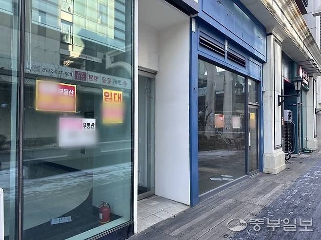 14일 인천 연수구 송도국제도시 NC큐브 커낼워크 내 공실 점포 모습. 사진=노선우 기자