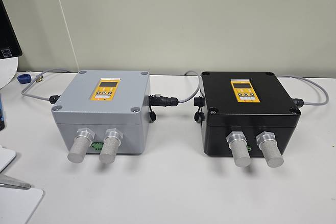 신성이엔지의 무선 유해가스 센서 노드 / 사진=고명훈 기자&nbsp;