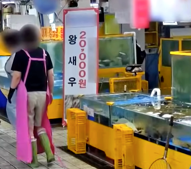 인천 소래포구 종합어시장에서 한 상인이 가격 담합을 위해 제작한 배너. JTBC 사건반장