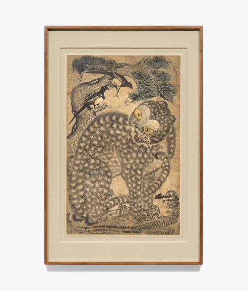 19세기 '까치호랑이', 종이에 채색한 민화.   갤러리현대