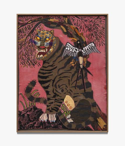 이두원 작가의 '소나무 아래 도깨비 호랑이와 까치'. 갤러리현대