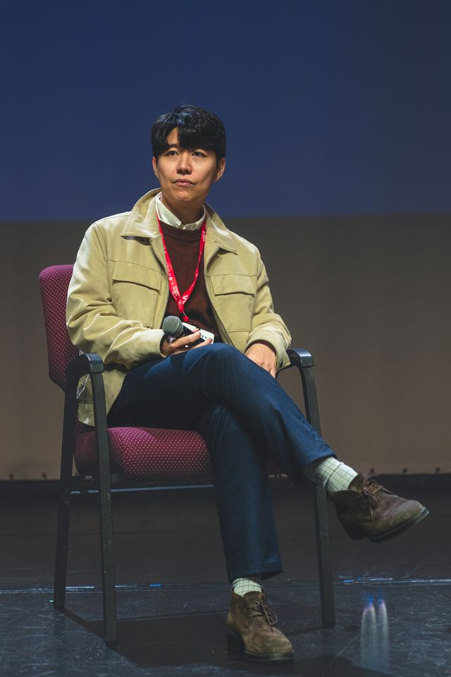 10일(현지시간) 미국 캘리포니아 레드우드시티에서 열린 ‘UKF 82 스타트업 서밋 2026’ 세션에 참여한 신재명 딜라이트룸 대표. [사진=Roy Park]