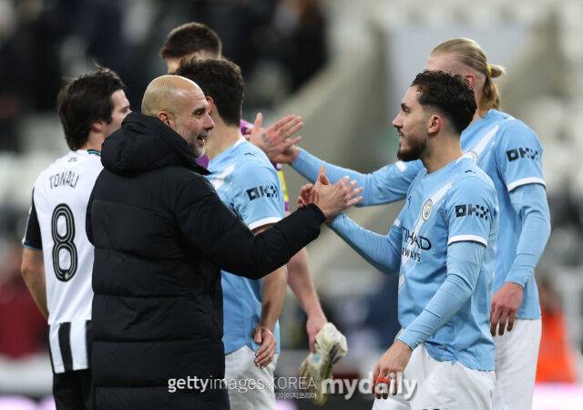 펩 과르디올라 감독, 라얀 셰르키./게티이미지코리아