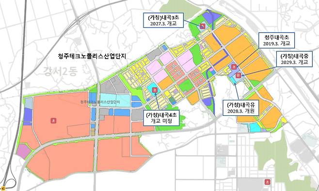 청주테크노폴리스지구 내 학교용지 [충북도교육청 제공. 재판매 및 DB 금지]