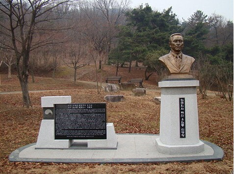 2011년 12월 대구 두류공원 인물동산에 세워진 우재룡 지사 흉상. 백산우재룡기념사업회 제공