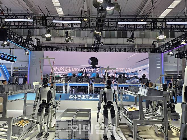 지난해 8월 8일 중국 베이징에서 열린 세계로봇박람회 유비테크 전시관에 S2 모델이 전시돼있다. (사진=이데일리 이명철 특파원)