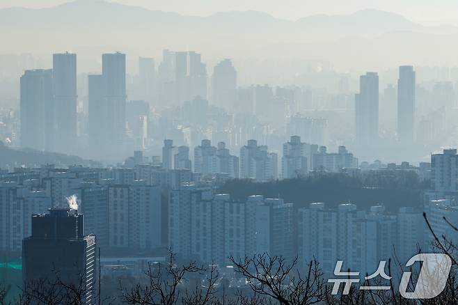 서울 남산에서 바라본 도심 아파트 단지. /뉴스1 ⓒ News1 안은나 기자