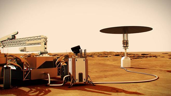 미 항공우주국(NASA)과 미 에너지부(DOE)는 2030년까지 달 표면에서 쓸 핵분열 기반 전력 시스템을 개발하기로 했다./NASA