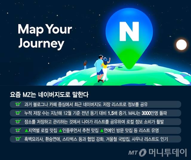 요즘 MZ는 네이버지도로 말한다/그래픽=김지영