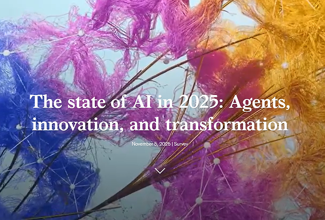 2025년을 관통한 또 하나의 키워드는 ‘파일럿에서 확장으로’가 아닐까? 맥킨지의 ‘The State of AI’ 2025 조사에 따르면 응답자의 88%가 최소 한 개 업무 기능에서 AI를 정기적으로 사용한다고 답했다.