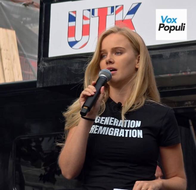 네덜란드의 극우 성향 정치 활동가인 에바 블라딩거브룩(29). (사진=블라딩거브룩 엑스(X) 갈무리)