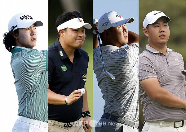 2026년 미국프로골프(PGA) 투어 개막전 '소니 오픈 인 하와이'에 출전한 김성현, 이승택, 김시우, 김주형 프로가 1라운드에서 경기하는 모습이다. 사진제공=ⓒAFPBBNews = News1 (사진을 무단으로 사용하지 마십시오.)