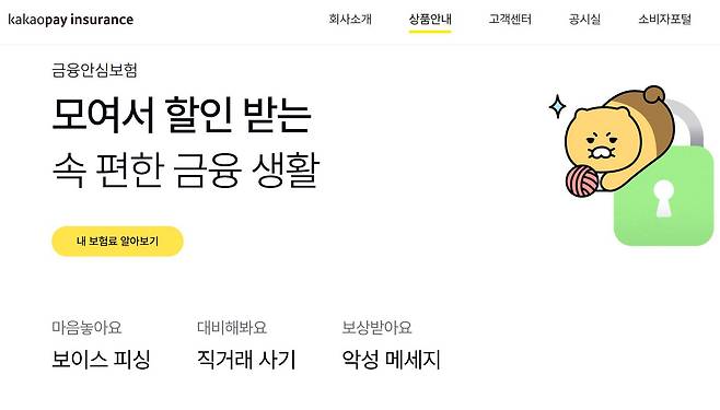 금융·보험사들은 개인을 위한 사이버 금융범죄 보상 보험 상품을 제공한다 / 출처=카카오페이손해보험
