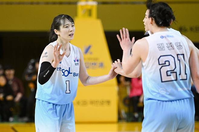 신이슬(왼쪽). /사진=WKBL 제공