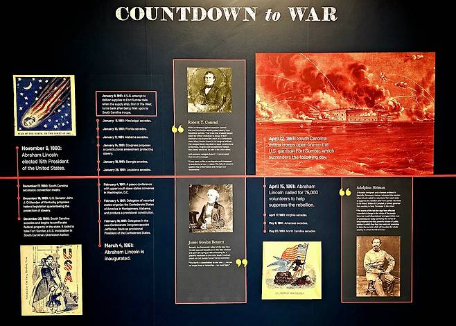 남북이 전쟁으로 치닫게 되는 상황을 설명한 전시물. 손호철 제공