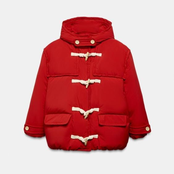 토글 여밈의 후드 페더 다운 패딩 파카 20만9천9백원 자라