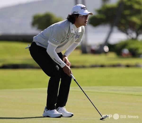 2026년 미국프로골프(PGA) 투어 개막전 '소니 오픈 인 하와이'에 출전한 김성현 프로가 2라운드에서 경기하는 모습이다. 사진제공=ⓒAFPBBNews = News1 (사진을 무단으로 사용하지 마십시오.)