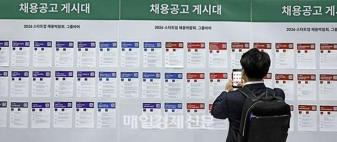 11일 서울 강남구 코엑스에서 열린 스타트업 채용박람회에서 청년구직자들로 북적이고 있다. 2025.1.11 [김호영기자]