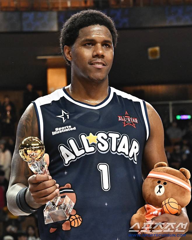 18일 잠실실내체육관에서 열린 프로농구 올스타전. MVP를 차지한 팀브라운 나이트. 잠실=송정헌 기자songs@sportschosun.com/2026.01.18/