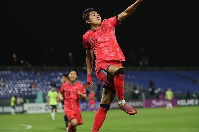 호주전에서 원더골을 뽑아낸 백가온. 사진 KFA