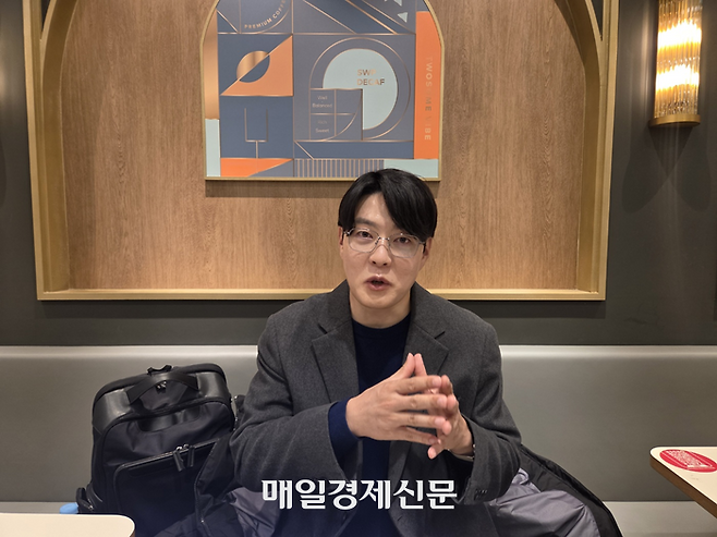 박곰희가 매일경제와 만나 인터뷰 하는 모습. 김유신 기자