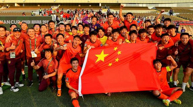 사상 처음 2026 AFC U-23 아시안컵 4강에 진출한 중국 대표팀. /사진=AFC 제공