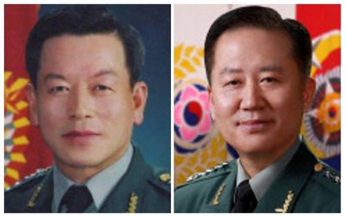 ◇대성고 출신으로 군(軍) 최고 계급인 대장에 오른 김종환(사진 왼쪽) 전 합참의장과 황의돈 전 육군참모총장.