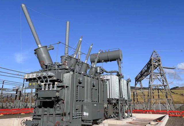 효성중공업이 2025년 영국 스코틀랜드에 설치한 초고압 변압기. 효성중공업 제공