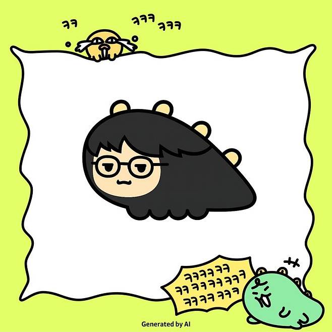 [서울=뉴시스] 카카오는 19일 '챗GPT 포 카카오' 새 기능으로 '나만의 쬬르디 만들기'를 출시했다. 사진은 기자 프로필로 제작한 '나만의 쬬르디' (사진=카카오톡 캡처) *재판매 및 DB 금지