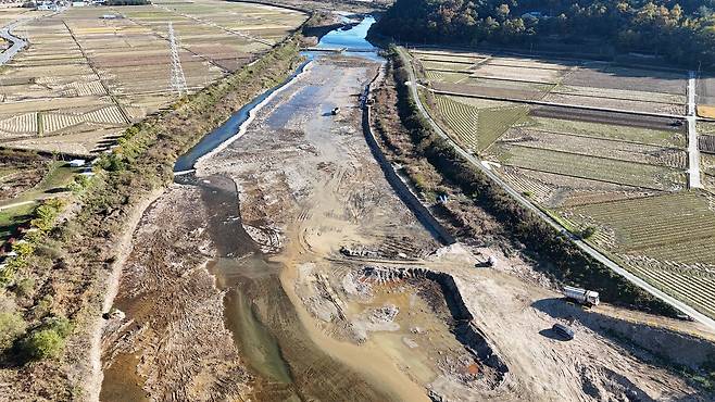 문경시 하천재해예방사업 공사 현장. /문경시 제공