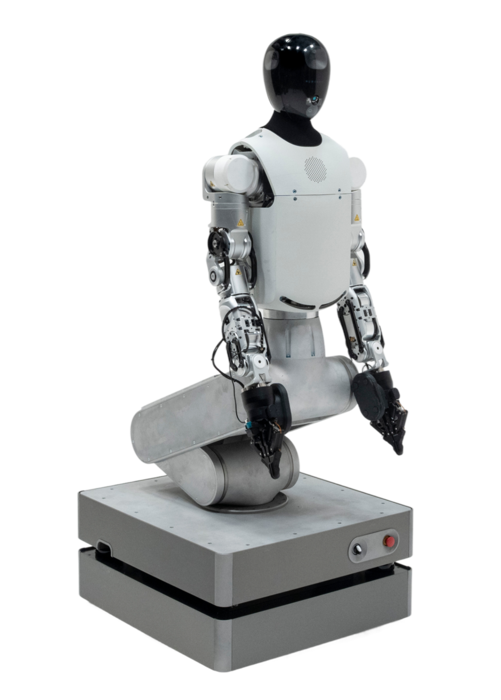 영국 로봇 스타트업 휴머노이드(Humanoid)가 개발한 로봇 'HMND 01 Alpha'의 바퀴형 모델.