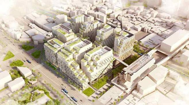 2017년 세운4구역 국제설계현상공모 당선작. 천준호 더불어민주당 의원실 제공