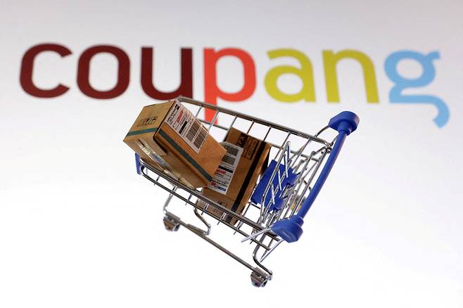 A Coupang logo is seen in this photo taken on Feb. 11, 2025. [REUTERS/YONHAP]
