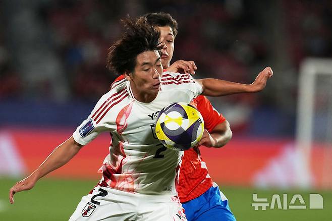 [산티아고=AP/뉴시스] 2025 국제축구연맹(FIFA) 20세 이하(U-20) 월드컵에 출전한 일본의 우메키 레이. 2025.09.30. photo@newsis.com
