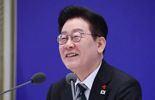 이재명 대통령, 신년기자회견 발언.(사진=연합뉴스)