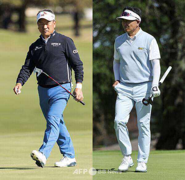 미국프로골프(PGA) 챔피언스투어 2026시즌 개막전인 미쓰비시 일렉트릭 챔피언십에 출전하는 최경주, 양용은 프로. 사진제공=ⓒAFPBBNews = News1 (사진을 무단으로 사용하지 마십시오.)