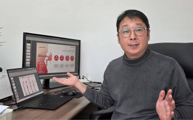 오정훈 펜타게이트 대표가 인공지능 영상분석과 주파수 기술을 결합해 마약을 탐지하는 원리에 대해 설명하고 있다. 사진 제공=펜타게이트